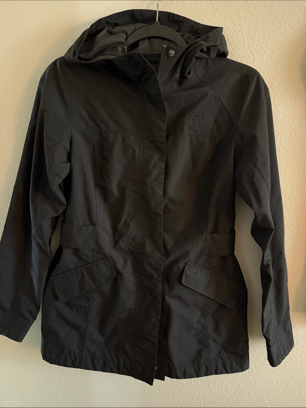 The North Face Women's Black Hooded Rain Coat